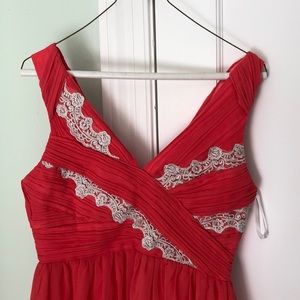 Salmon pink formal dress